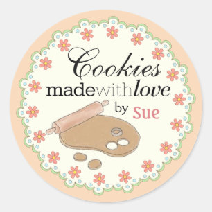Pegatinas de regalo de galletas pasteles durante e