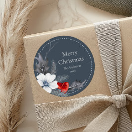 Pegatinas de regalo de los Navidades de color rojo