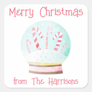 Pegatinas de regalo de los Navidades del Globe de