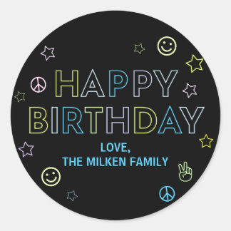 Pegatinas de regalo de luz negra