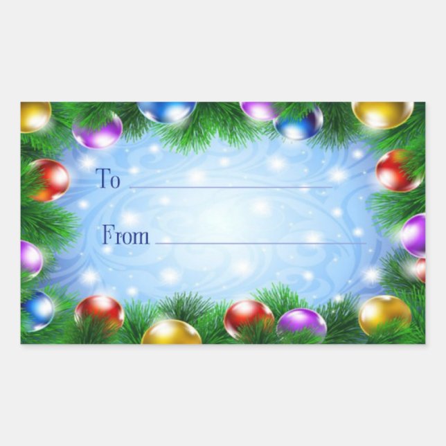Pegatinas de regalo de Navidad (Anverso)