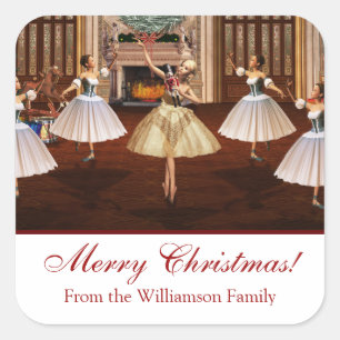 Pegatinas de Regalo de Navidad Nutcracker Merry