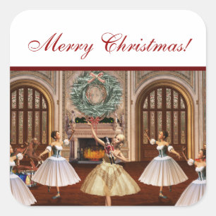 Pegatinas de Regalo de Navidad Nutcracker Merry