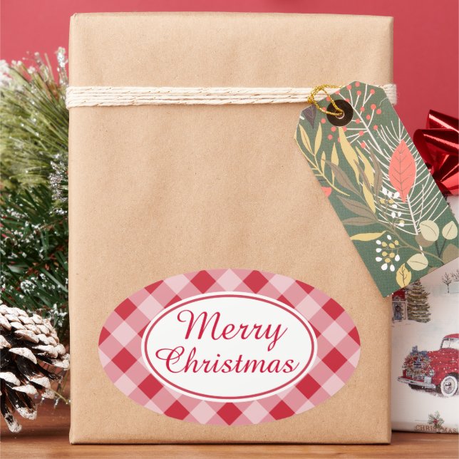 Pegatinas de regalo de Navidad rústicas y retro (Vacaciones)