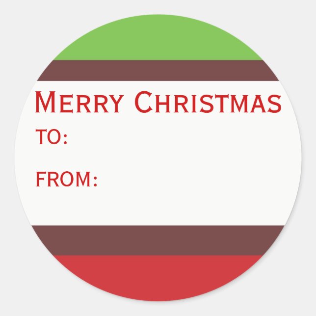 Pegatinas de regalo de navidades (Anverso)