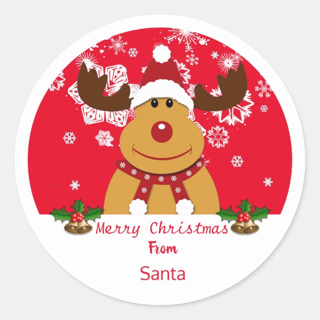 Pegatinas de regalo de Navidades personalizados (Anverso)