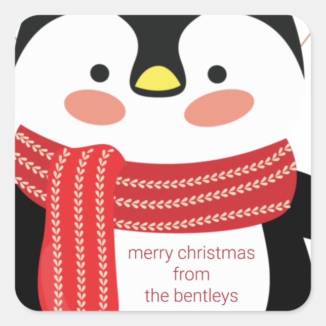 Pegatinas de regalo de Navidades personalizados de (Anverso)