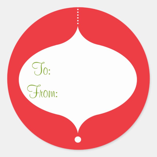 Pegatinas de regalo de ornamento retro (Anverso)