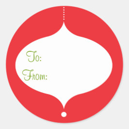 Pegatinas de regalo de ornamento retro