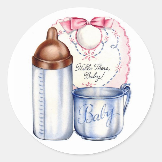 pegatinas de regalo de recién nacido para cestas o (Anverso)