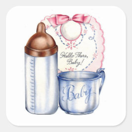 pegatinas de regalo de recién nacido para cestas o
