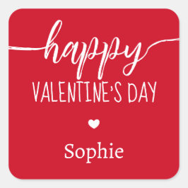 Pegatinas de regalo de San Valentín rojo