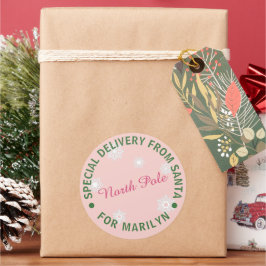 Pegatinas de regalo de Santa Claus personalizados