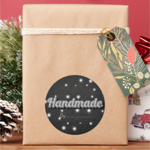 Pegatinas de regalo hechas a mano con purpurina pl