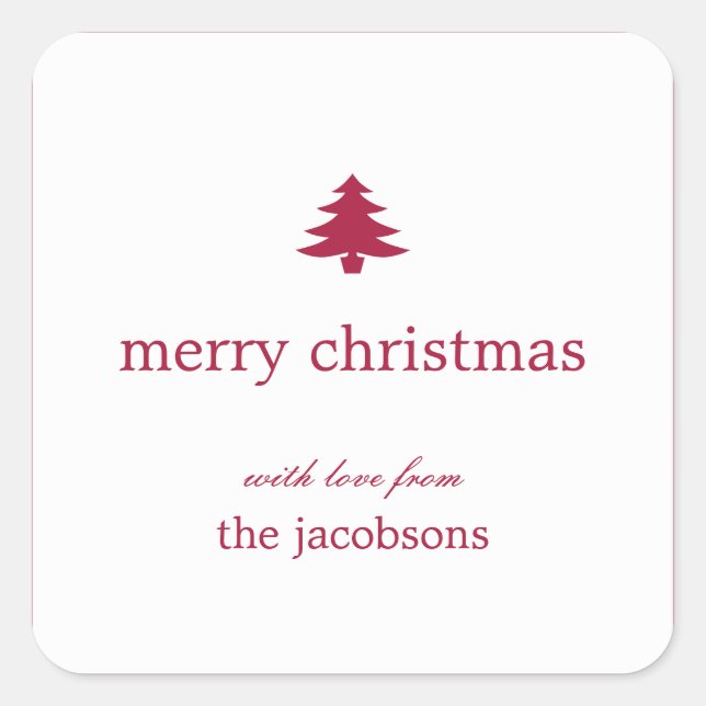 Pegatinas de regalo navideño navideño (Anverso)