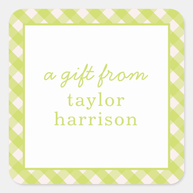 Pegatinas de regalo personalizados de Bright Gingh (Anverso)