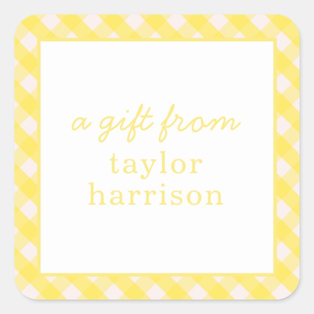 Pegatinas de regalo personalizados de Bright Gingh (Anverso)