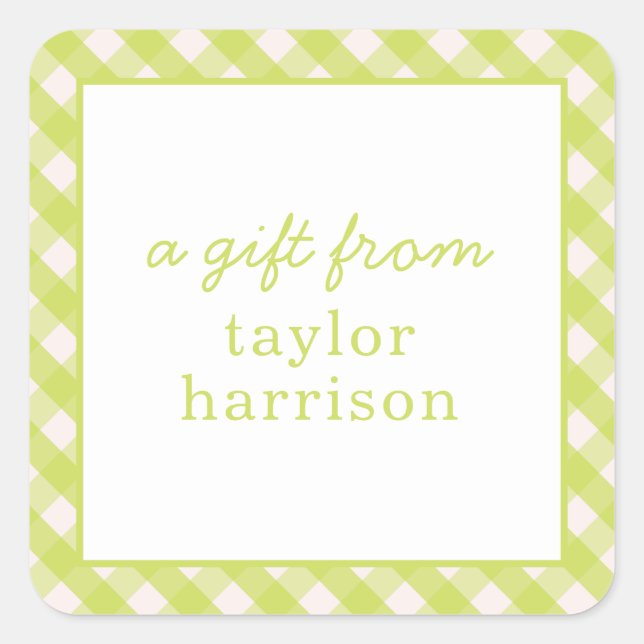 Pegatinas de regalo personalizados de Bright Gingh (Anverso)