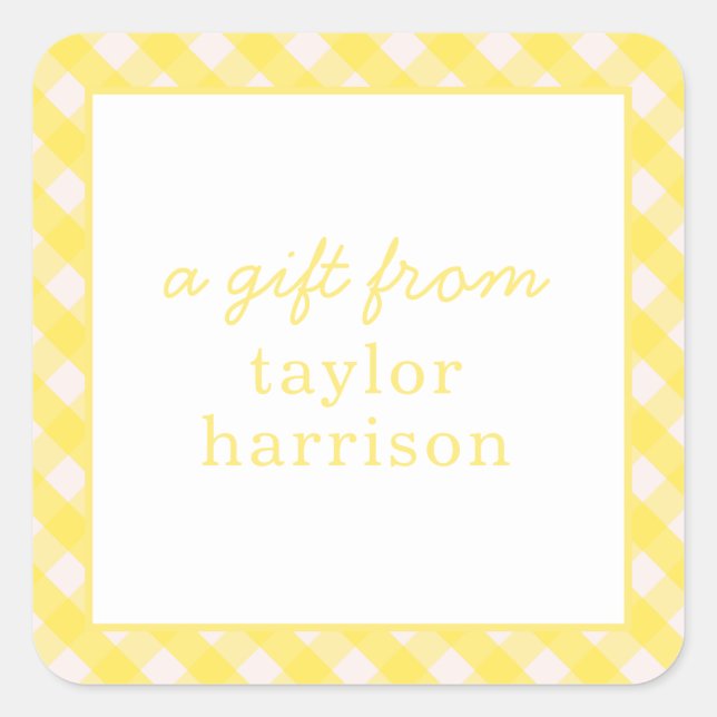 Pegatinas de regalo personalizados de Bright Gingh (Anverso)