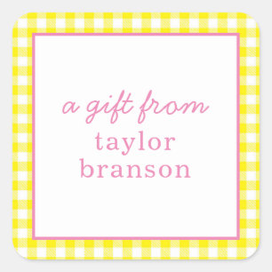 Pegatinas de regalo personalizados de guarnición d