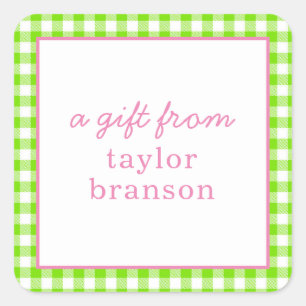 Pegatinas de regalo personalizados de guarnición d