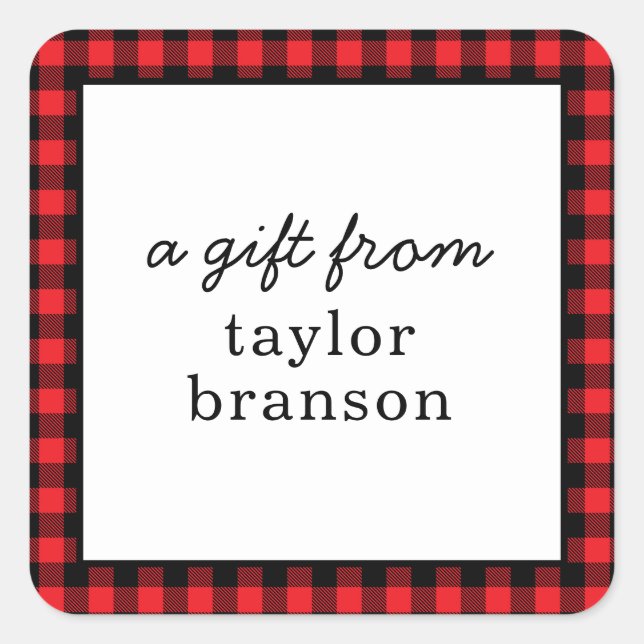 Pegatinas de regalo personalizados de guarnición d (Anverso)