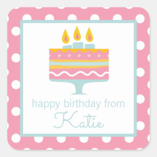 Pegatinas de regalo personalizados para el pastel