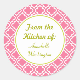 Pegatinas de Regalos de Cocina Rosa