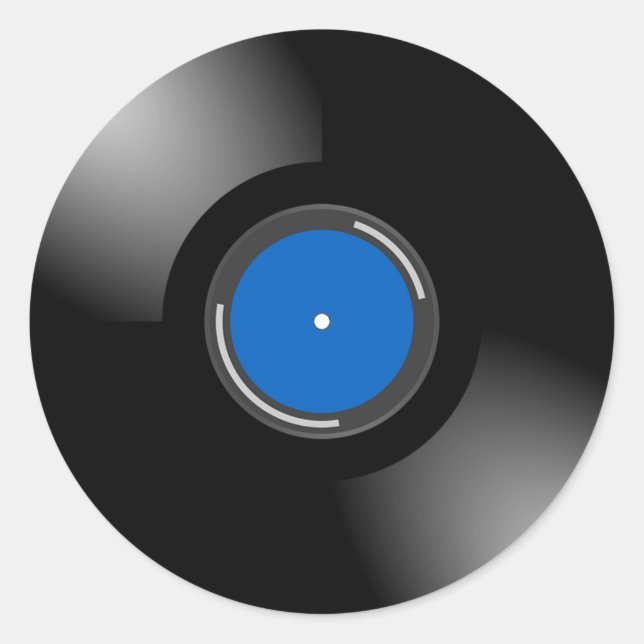 Pegatinas de registro de álbumes de Vinyl retro (Anverso)