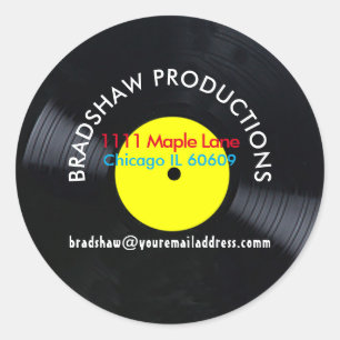 Pegatinas de registro de vinilo de personalizable