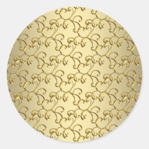 Pegatinas de remolino de oro elegante