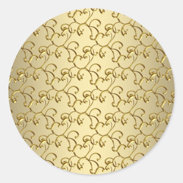 Pegatinas de remolino de oro elegantes (Anverso)