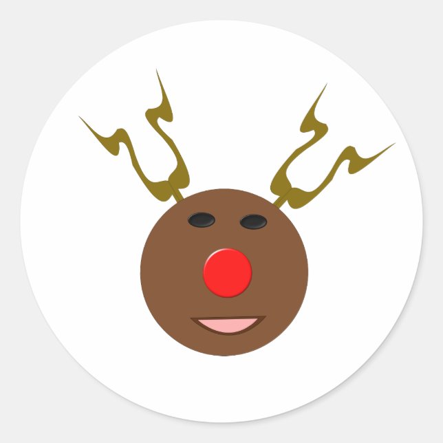 Pegatinas de renos de Navidades cibernéticos (Anverso)