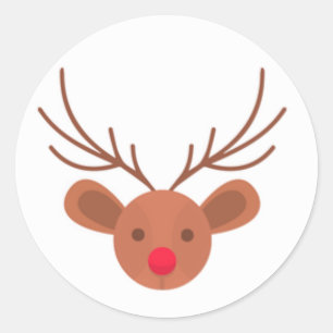 Pegatinas de renos de Rudolph navidades