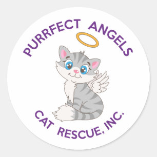 Pegatinas de rescate de gatos de los ángeles perfe
