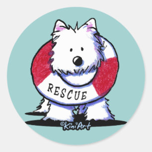 Pegatinas de rescate de KiniArt Westie