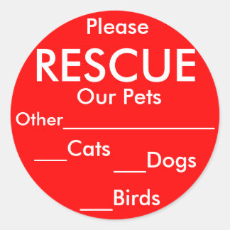 Pegatinas de rescate de mascotas