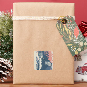 Pegatinas de resumen de la ciudad