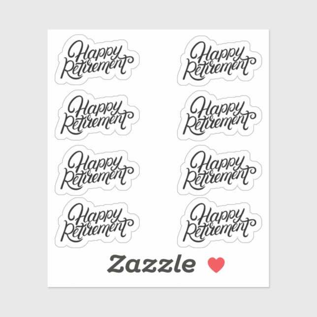 Pegatinas de retiro felices (Hoja)