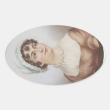 Pegatinas de retrato en miniatura de Jane Austen
