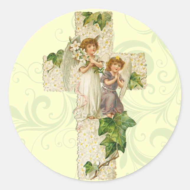 Pegatinas de Retro Easter Angel (Anverso)