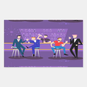 Pegatinas de Retro Gay Bar