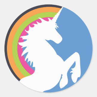 pegatinas de Retro Unicornio y Arcoiris de los año
