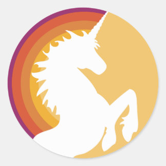 pegatinas de Retro Unicornio y Arcoiris de los año