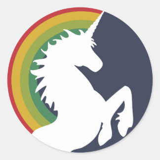 pegatinas de Retro Unicornio y Arcoiris de los año