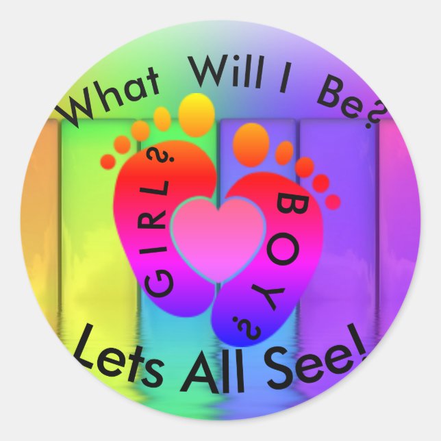 Pegatinas de Revelación de Género (Anverso)