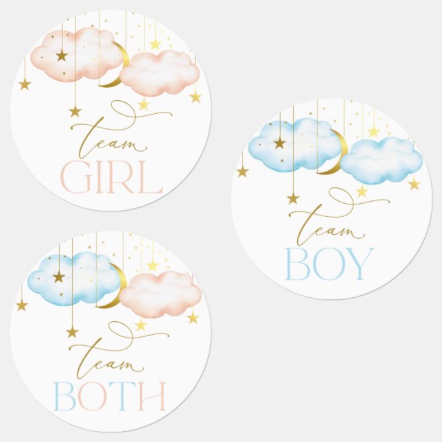 Pegatinas de revelación de género, chico de equipo (Grupo)