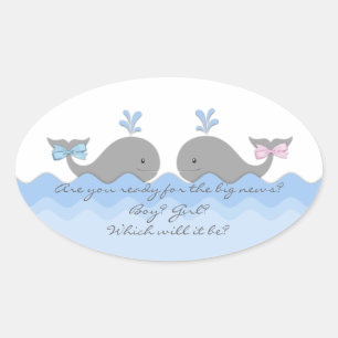 Pegatinas de Revelación de Género de Ballena