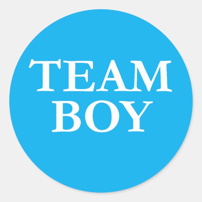 Pegatinas de revelación de género de Team Boy (Anverso)