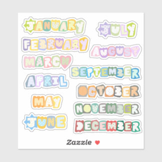 pegatinas de revistas de meses de un año